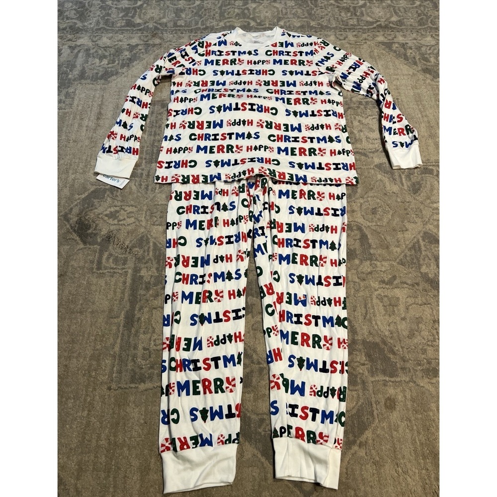 NEW Carters Adult Merry Christmas Pajamas Short Pants 2 Piece Set‎ Sz 2XL XXL